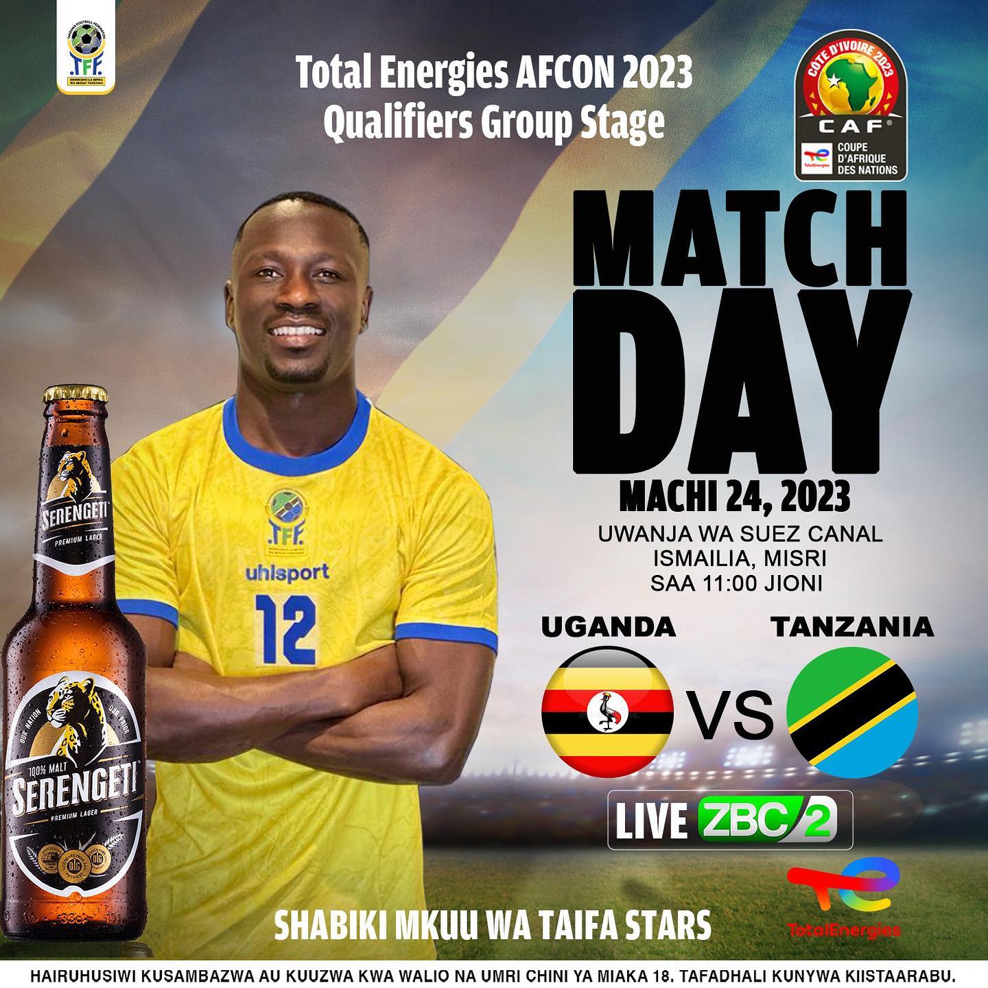 Matokeo ya Taifa Stars VS Uganda AFCON Qualification 2023