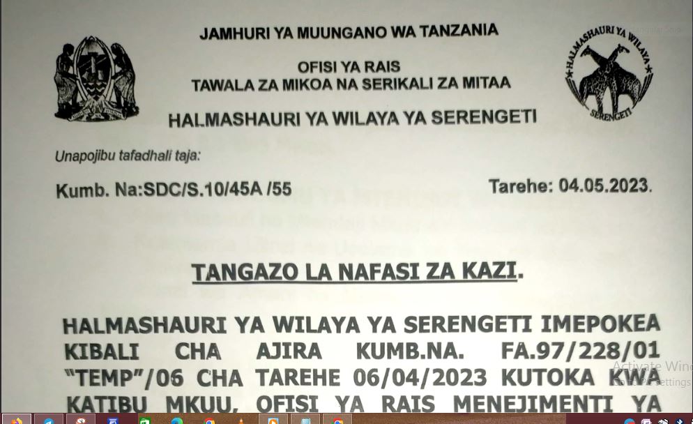 Job Vacancies at Serengeti District May 2023