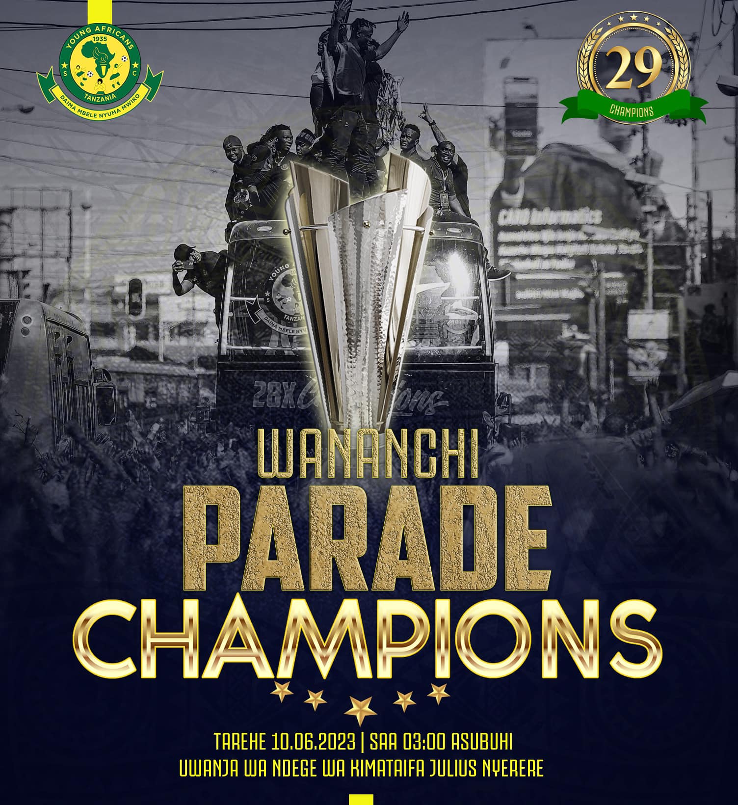 Ratiba Ya Parade ya Yanga Champions Parade